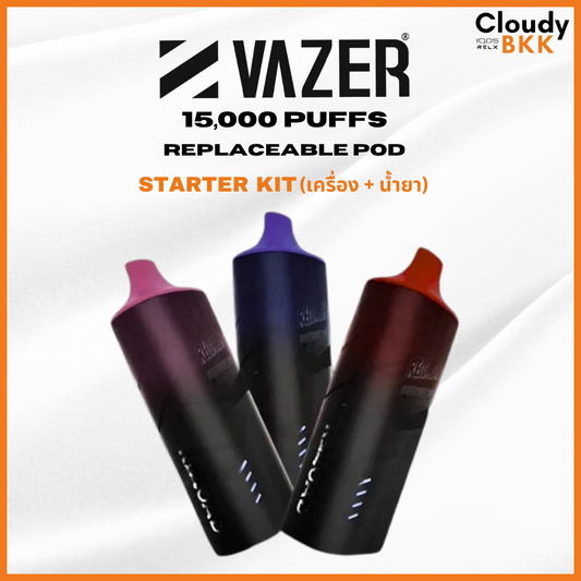 Vazer Reload Starter 15000 PUFFS KIT (เครื่อง+น้ำยา)