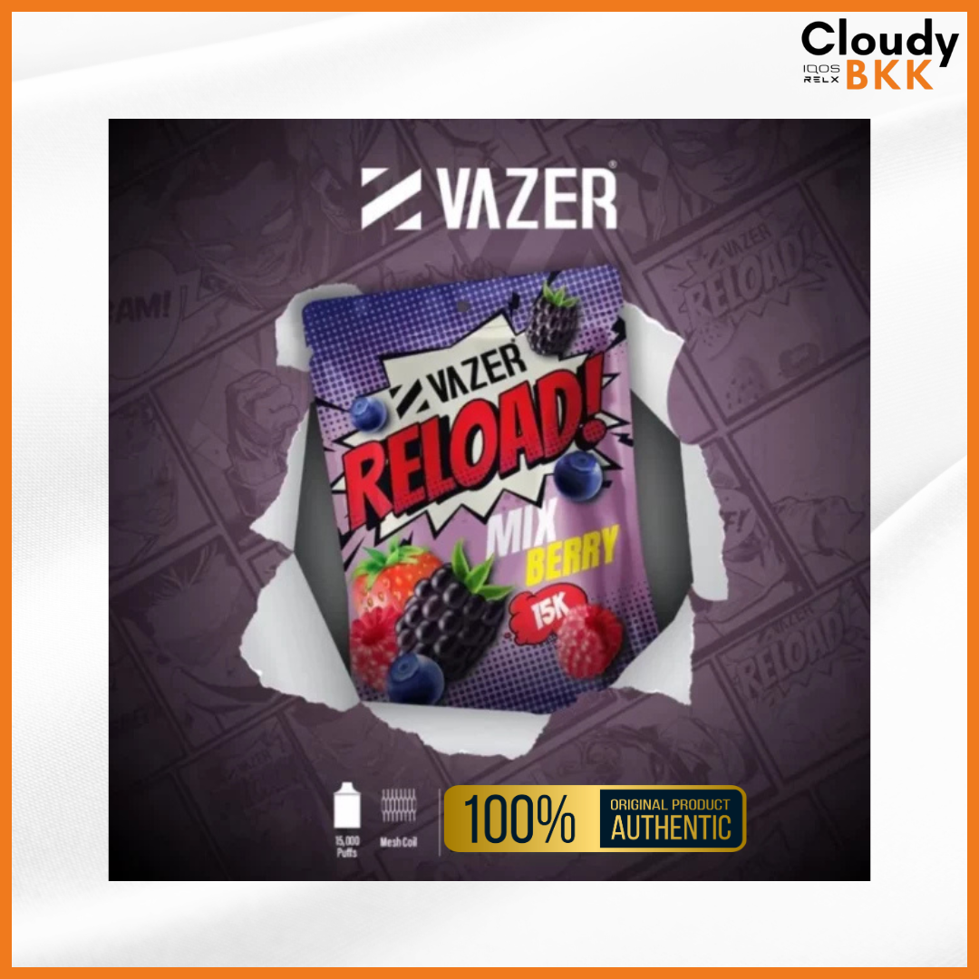 Vazer Reload Starter 15000 PUFFS POD (น้ำยา)
