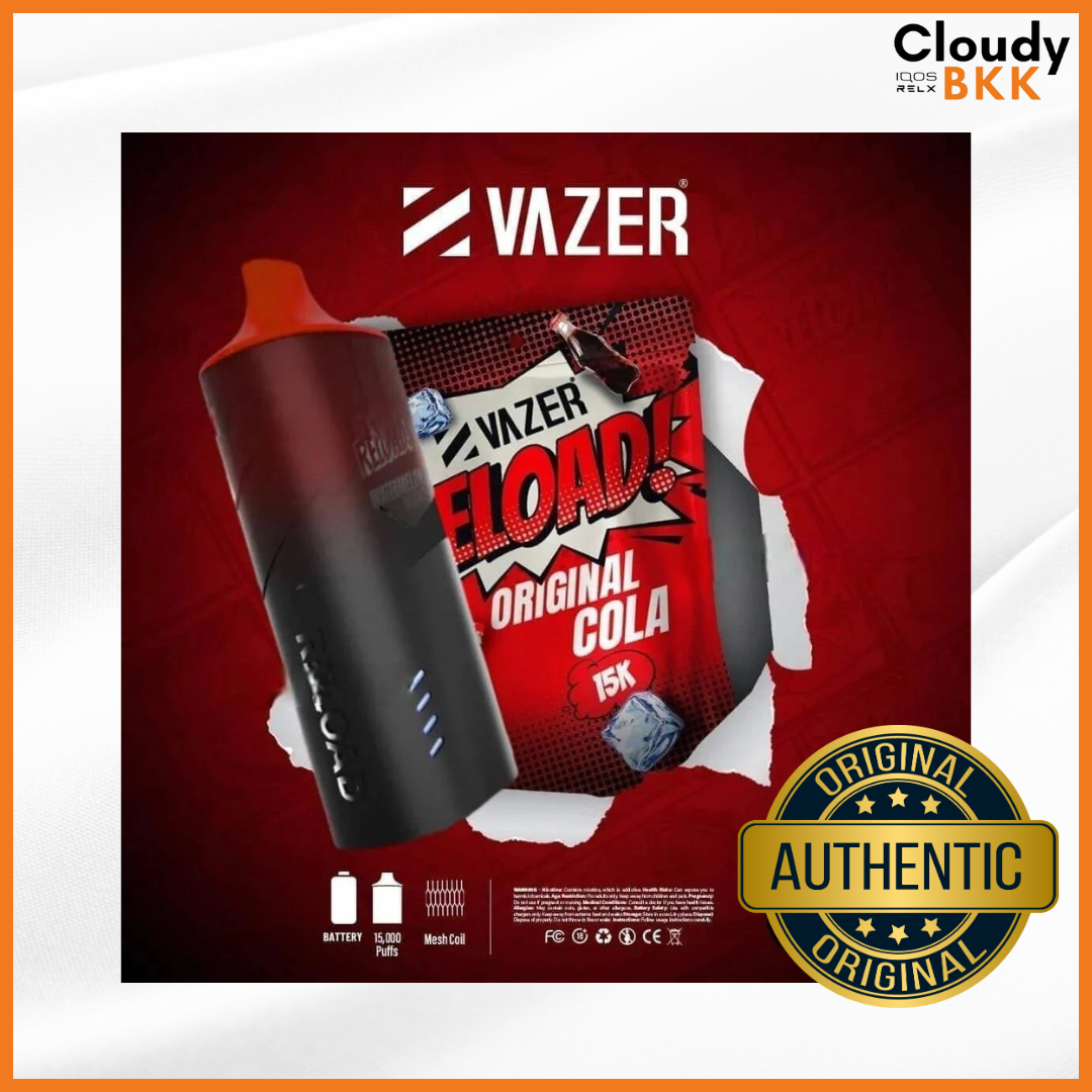 Vazer Reload Starter 15000 PUFFS KIT (เครื่อง+น้ำยา)