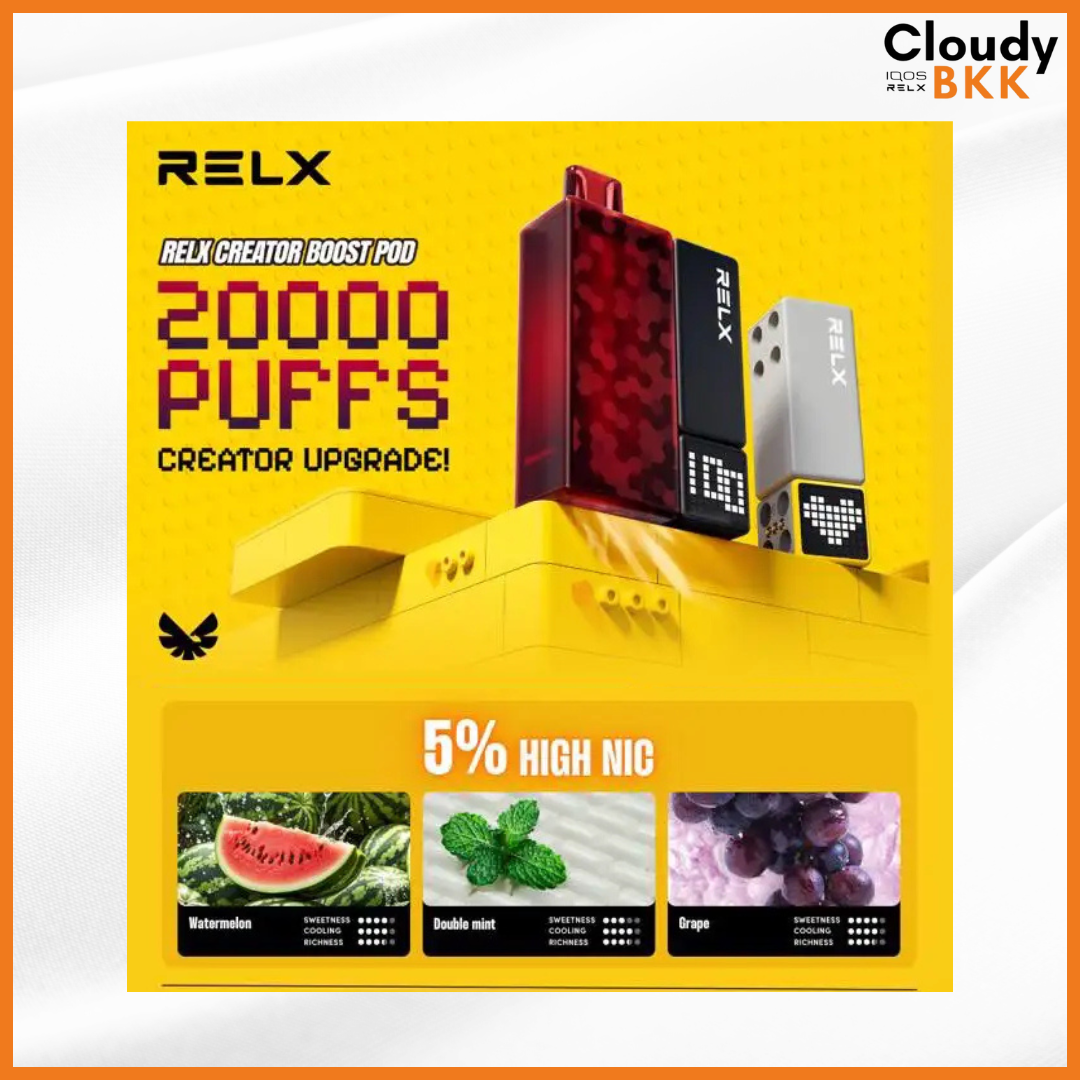 RELX CREATOR BOOST POD 20000 PUFFS (น้ำยา)