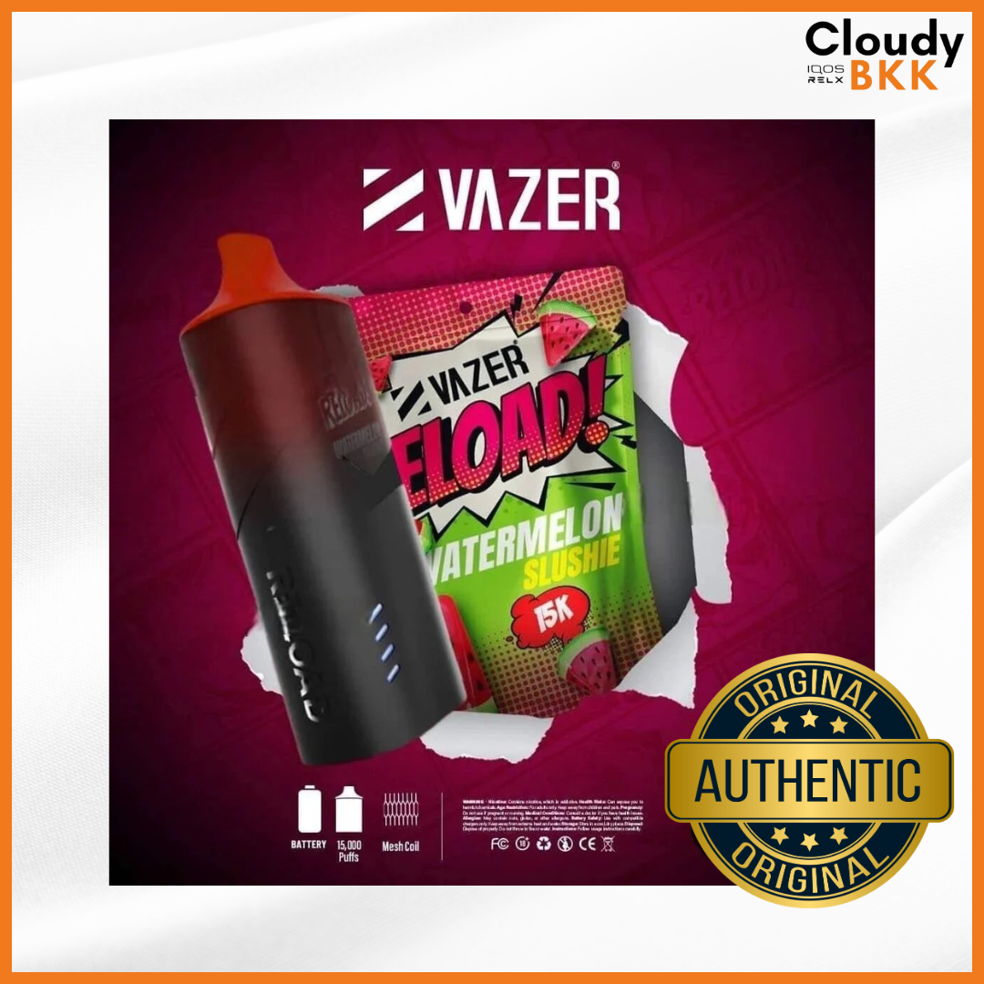 Vazer Reload Starter 15000 PUFFS KIT (เครื่อง+น้ำยา)